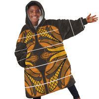 Old Gold Khotso Mojalefa Poone Kid Wearable Blanket Hoodie Basotho Khotso Blanket Inspired