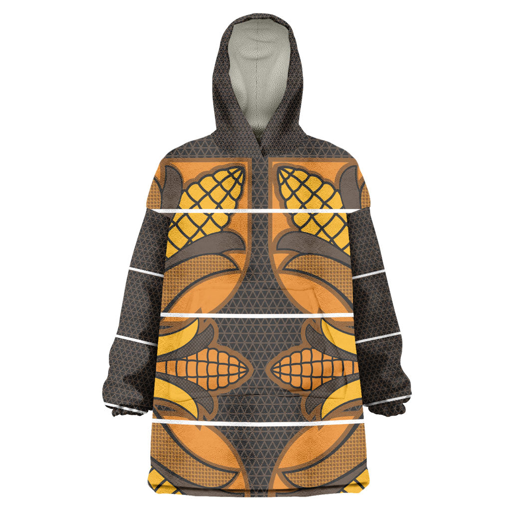 Old Gold Khotso Mojalefa Poone Kid Wearable Blanket Hoodie Basotho Khotso Blanket Inspired