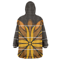Old Gold Khotso Mojalefa Poone Kid Wearable Blanket Hoodie Basotho Khotso Blanket Inspired