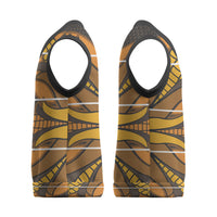 Old Gold Khotso Mojalefa Poone Christmas Knitted V-Neck Vest Basotho Khotso Blanket Inspired