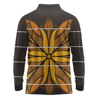 Old Gold Khotso Mojalefa Poone Long Sleeve Polo Shirt Basotho Khotso Blanket Inspired