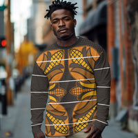 Old Gold Khotso Mojalefa Poone Long Sleeve Shirt Basotho Khotso Blanket Inspired
