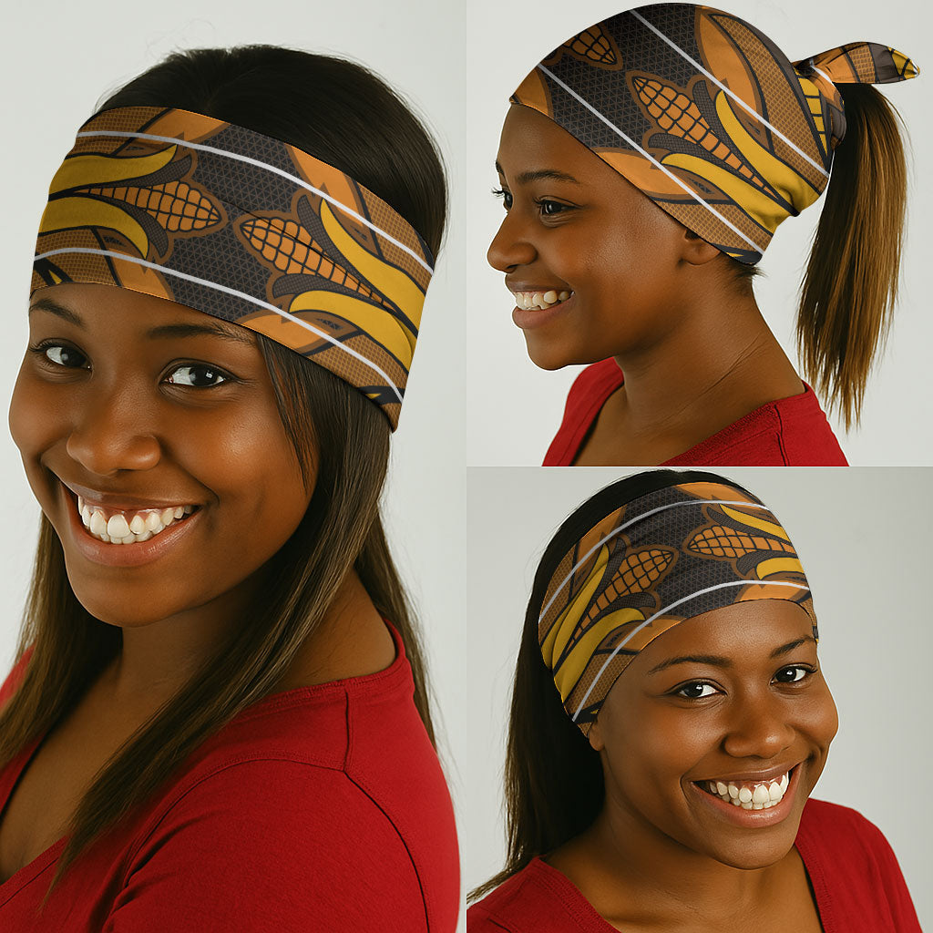 Old Gold Khotso Mojalefa Poone Neck Gaiter Basotho Khotso Blanket Inspired