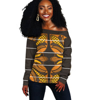 Old Gold Khotso Mojalefa Poone Off Shoulder Sweater Basotho Khotso Blanket Inspired