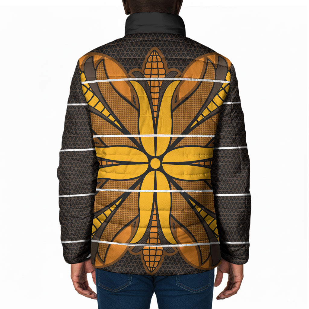 Old Gold Khotso Mojalefa Poone Padded Jacket Basotho Khotso Blanket Inspired