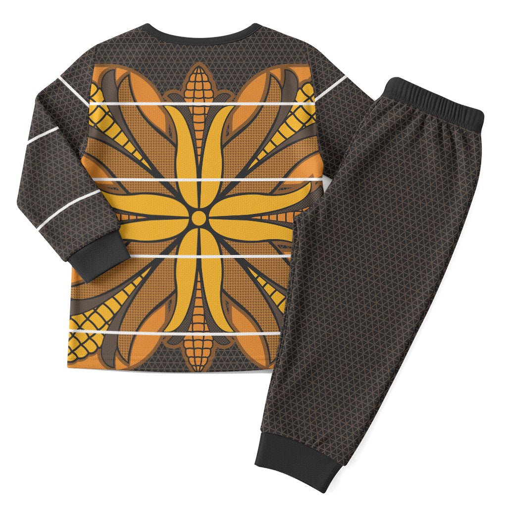 Old Gold Khotso Mojalefa Poone Christmas Pajama Set Basotho Khotso Blanket Inspired