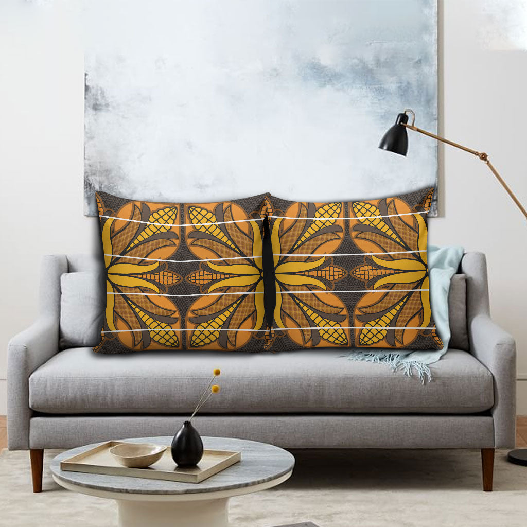 Old Gold Khotso Mojalefa Poone Pillow Cover Basotho Khotso Blanket Inspired