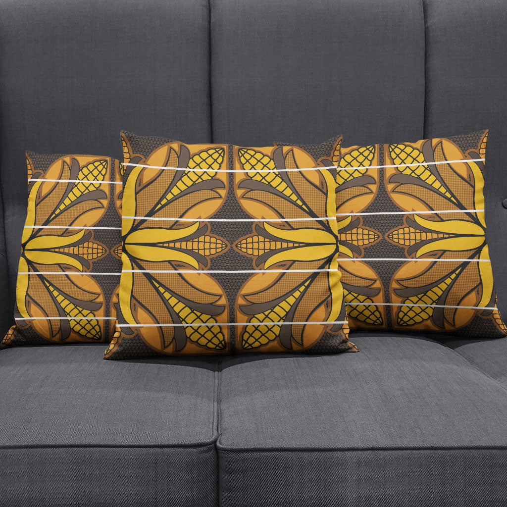 Old Gold Khotso Mojalefa Poone Pillow Cover Basotho Khotso Blanket Inspired
