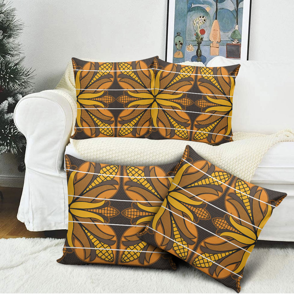 Old Gold Khotso Mojalefa Poone Pillow Cover Basotho Khotso Blanket Inspired