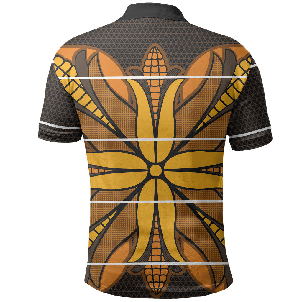 Old Gold Khotso Mojalefa Poone Polo Shirt Basotho Khotso Blanket Inspired