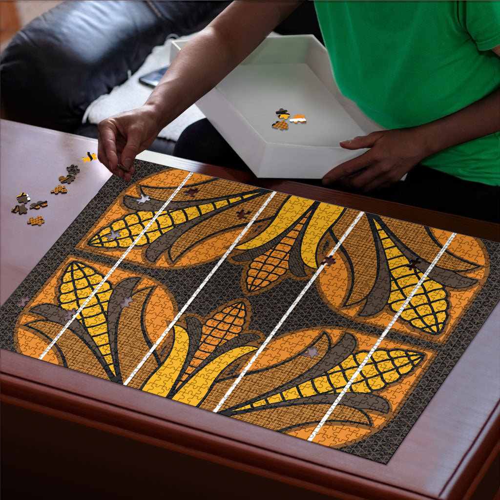 Old Gold Khotso Mojalefa Poone Puzzle Basotho Khotso Blanket Inspired