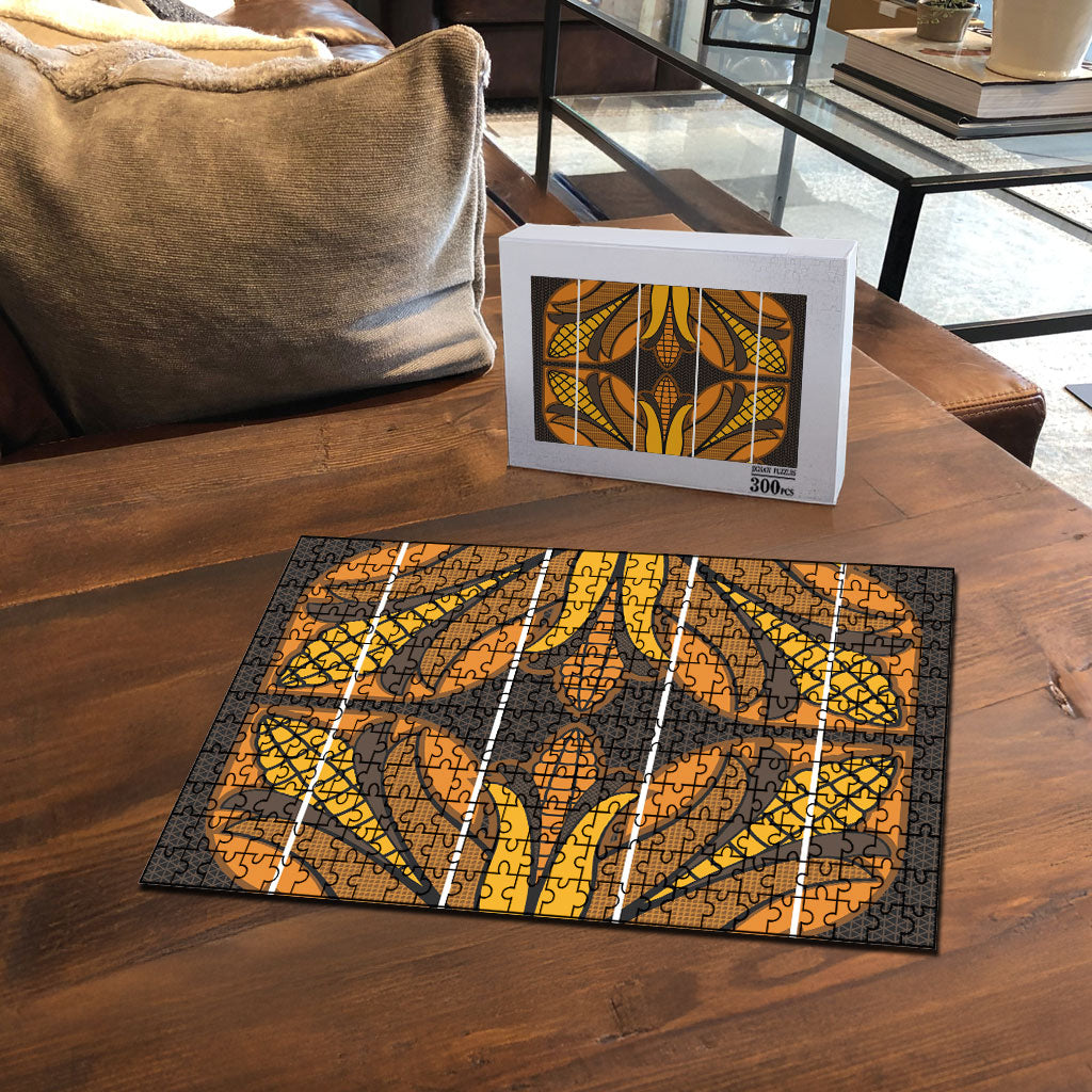 Old Gold Khotso Mojalefa Poone Puzzle Basotho Khotso Blanket Inspired