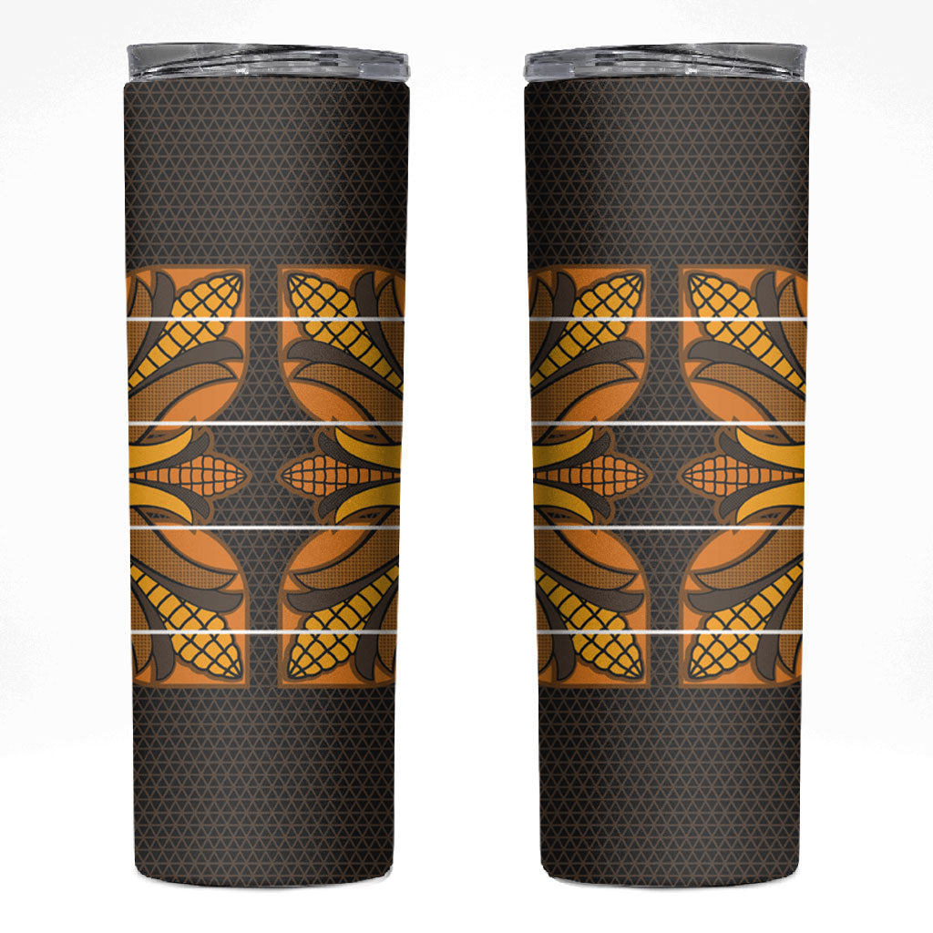 Old Gold Khotso Mojalefa Poone Skinny Tumbler Basotho Khotso Blanket Inspired