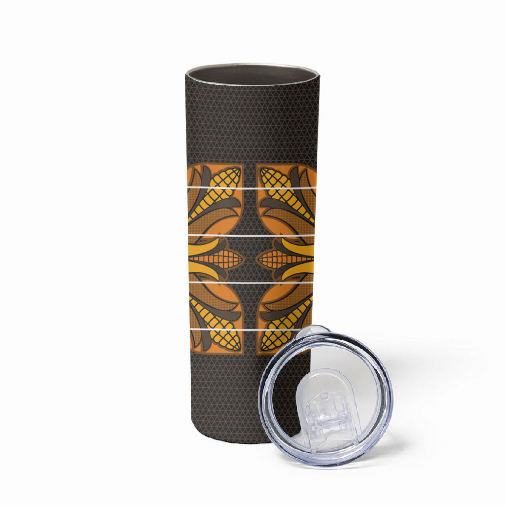 Old Gold Khotso Mojalefa Poone Skinny Tumbler Basotho Khotso Blanket Inspired