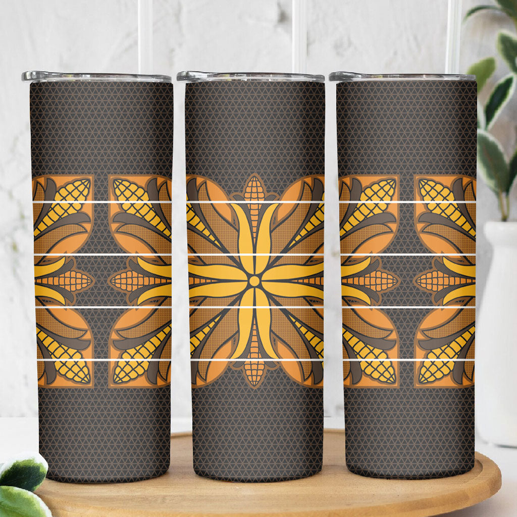 Old Gold Khotso Mojalefa Poone Skinny Tumbler Basotho Khotso Blanket Inspired