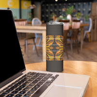 Old Gold Khotso Mojalefa Poone Skinny Tumbler Basotho Khotso Blanket Inspired
