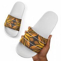 Old Gold Khotso Mojalefa Poone Slide Sandals Basotho Khotso Blanket Inspired