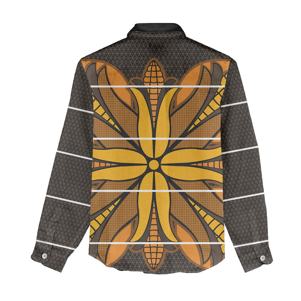 Old Gold Khotso Mojalefa Poone Women Casual Shirt Basotho Khotso Blanket Inspired