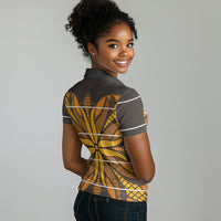 Old Gold Khotso Mojalefa Poone Women Polo Shirt Basotho Khotso Blanket Inspired