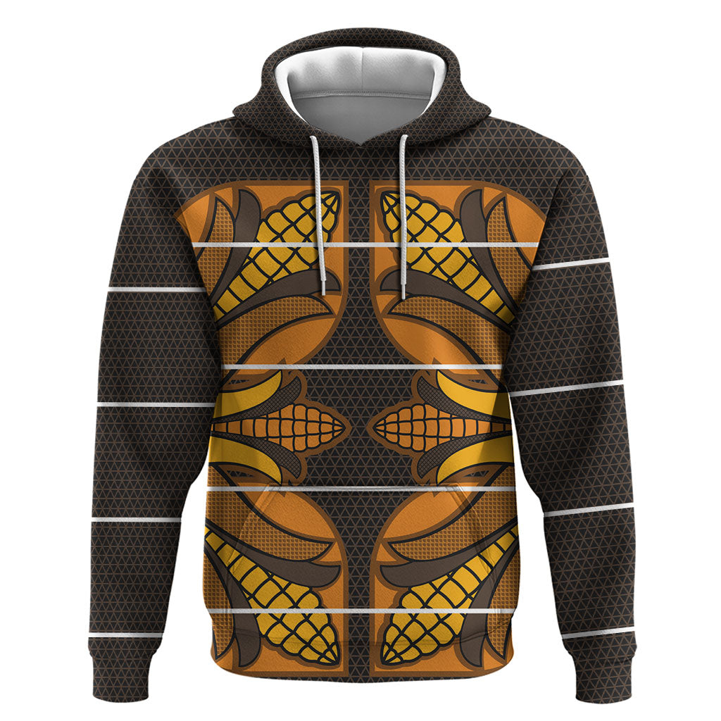 Old Gold Khotso Mojalefa Poone Zip Hoodie Basotho Khotso Blanket Inspired
