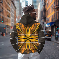 Old Gold Khotso Mojalefa Poone Zip Hoodie Basotho Khotso Blanket Inspired