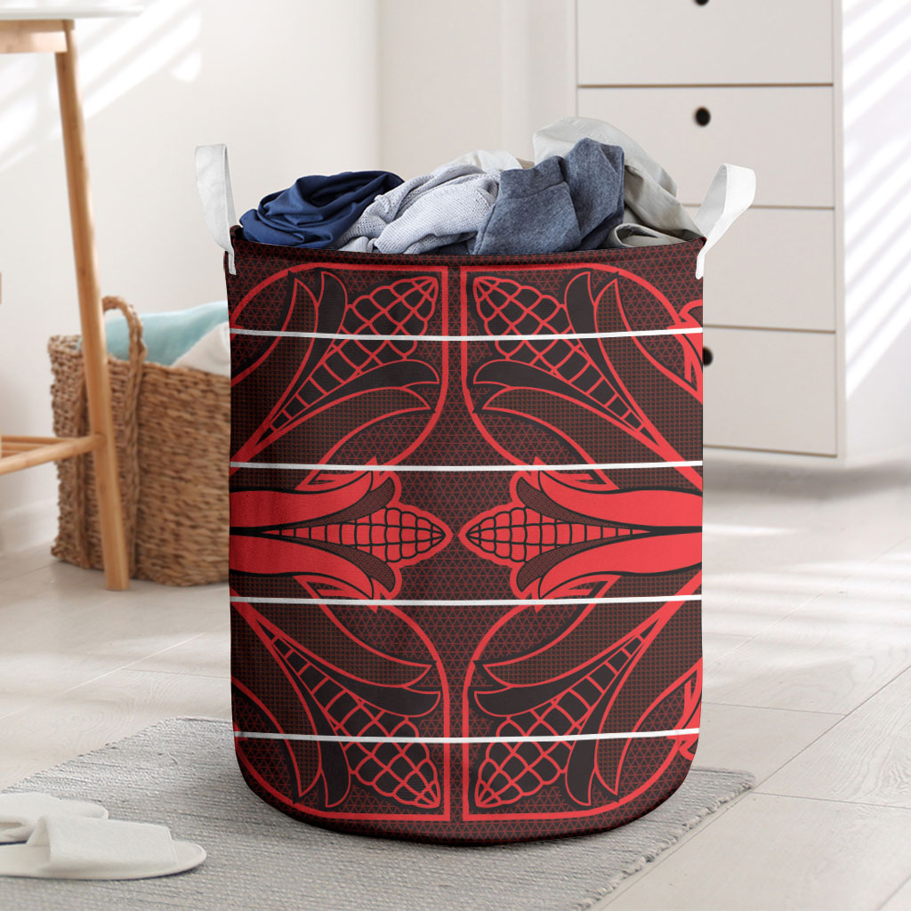 Scarlet Red Khotso Mojalefa Poone Laundry Basket Basotho Khotso Blanket Inspired
