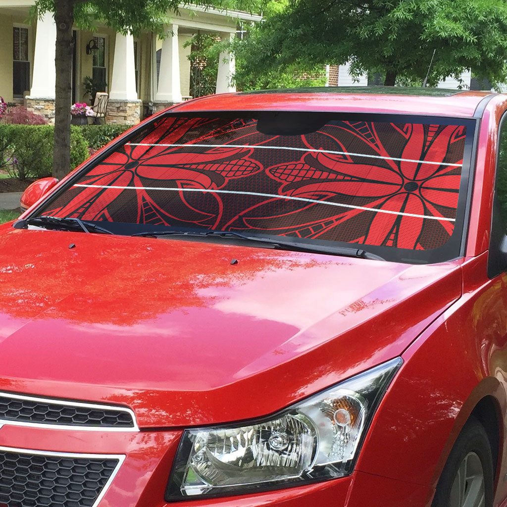 Scarlet Red Khotso Mojalefa Poone Auto Sun Shade Basotho Khotso Blanket Inspired