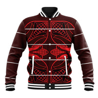 Scarlet Red Khotso Mojalefa Poone Baseball Jacket Basotho Khotso Blanket Inspired