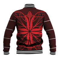 Scarlet Red Khotso Mojalefa Poone Baseball Jacket Basotho Khotso Blanket Inspired