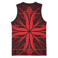 Scarlet Red Khotso Mojalefa Poone Basketball Jersey Basotho Khotso Blanket Inspired