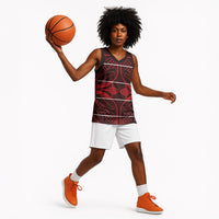 Scarlet Red Khotso Mojalefa Poone Basketball Jersey Basotho Khotso Blanket Inspired