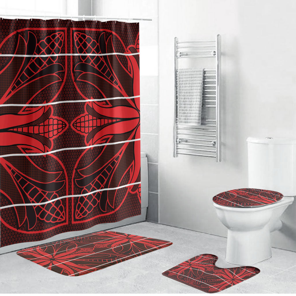 Scarlet Red Khotso Mojalefa Poone Bathroom Set Basotho Khotso Blanket Inspired
