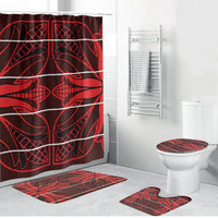 Scarlet Red Khotso Mojalefa Poone Bathroom Set Basotho Khotso Blanket Inspired