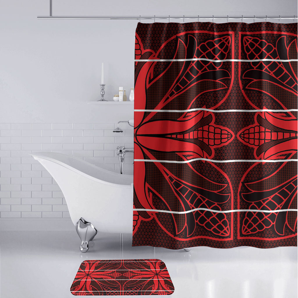 Scarlet Red Khotso Mojalefa Poone Bathroom Set Basotho Khotso Blanket Inspired