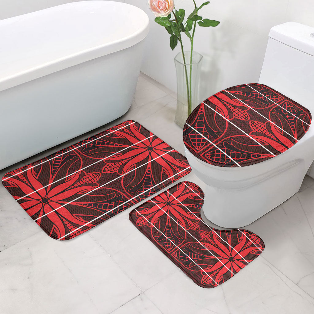 Scarlet Red Khotso Mojalefa Poone Bathroom Set Basotho Khotso Blanket Inspired