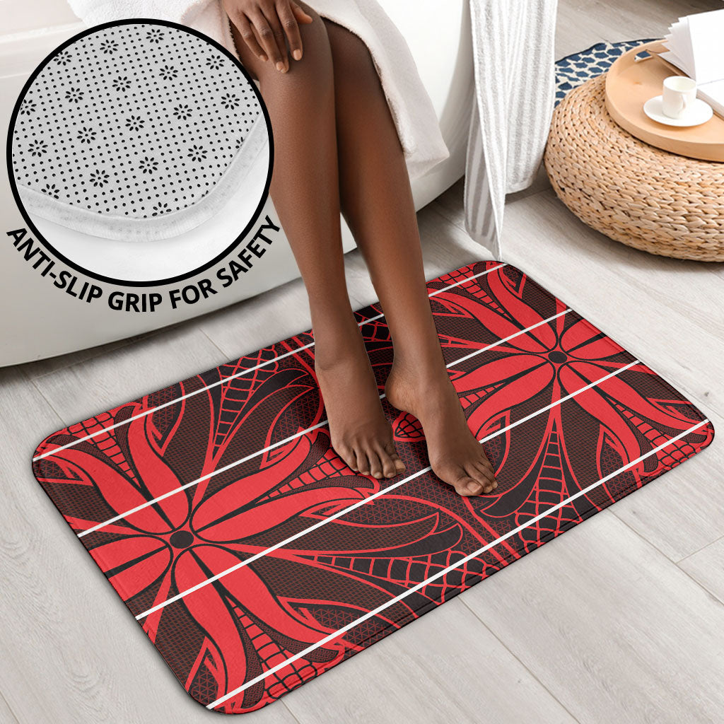 Scarlet Red Khotso Mojalefa Poone Bathroom Set Basotho Khotso Blanket Inspired