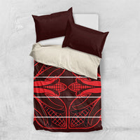 Scarlet Red Khotso Mojalefa Poone Bedding Set Basotho Khotso Blanket Inspired