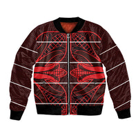 Scarlet Red Khotso Mojalefa Poone Bomber Jacket Basotho Khotso Blanket Inspired
