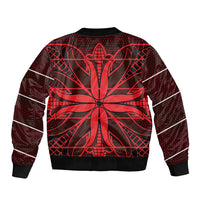 Scarlet Red Khotso Mojalefa Poone Bomber Jacket Basotho Khotso Blanket Inspired