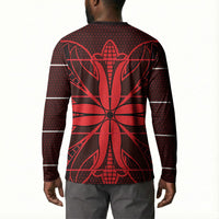 Scarlet Red Khotso Mojalefa Poone Button Sweatshirt Basotho Khotso Blanket Inspired