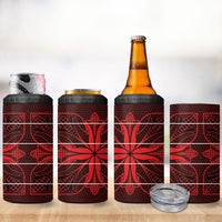 Scarlet Red Khotso Mojalefa Poone 4 in 1 Can Cooler Tumbler Basotho Khotso Blanket Inspired