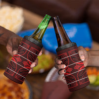 Scarlet Red Khotso Mojalefa Poone 4 in 1 Can Cooler Tumbler Basotho Khotso Blanket Inspired