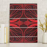 Scarlet Red Khotso Mojalefa Poone Canvas Wall Art Basotho Khotso Blanket Inspired