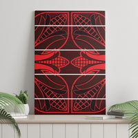 Scarlet Red Khotso Mojalefa Poone Canvas Wall Art Basotho Khotso Blanket Inspired