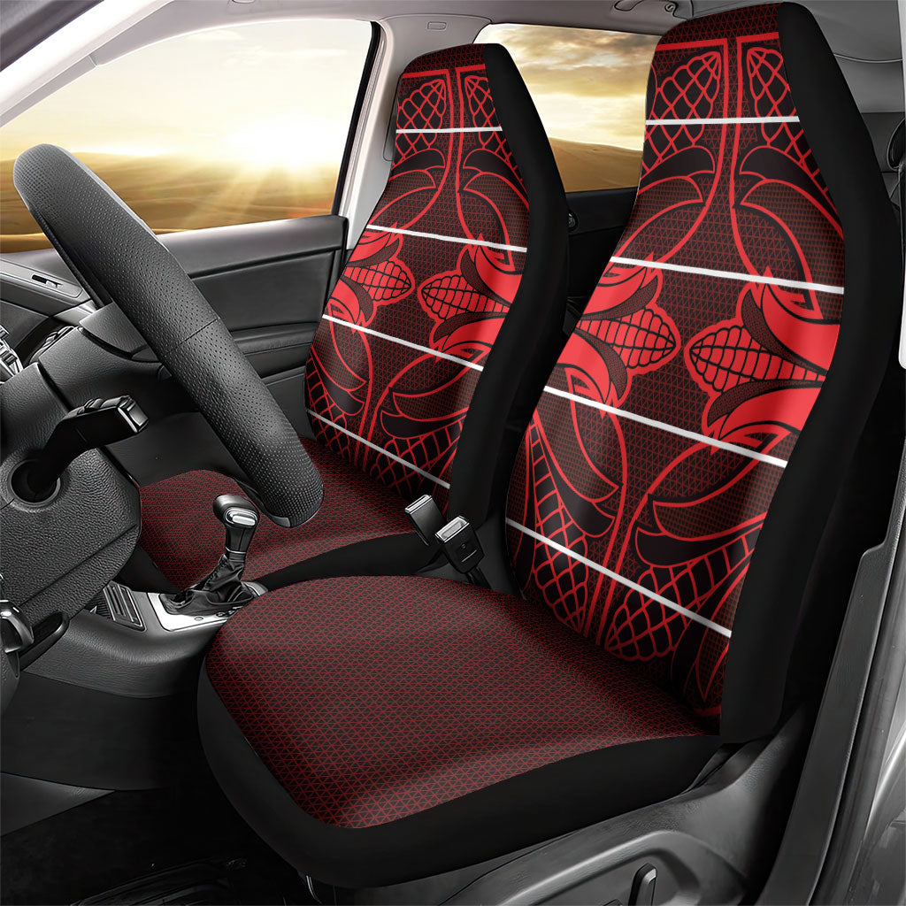 Scarlet Red Khotso Mojalefa Poone Car Seat Cover Basotho Khotso Blanket Inspired