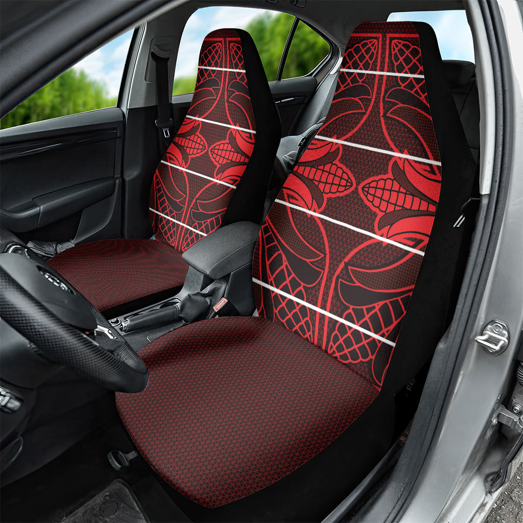Scarlet Red Khotso Mojalefa Poone Car Seat Cover Basotho Khotso Blanket Inspired