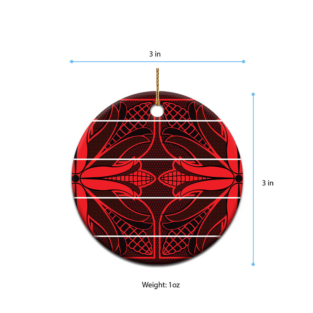 Scarlet Red Khotso Mojalefa Poone Ceramic Ornament Basotho Khotso Blanket Inspired