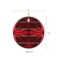 Scarlet Red Khotso Mojalefa Poone Ceramic Ornament Basotho Khotso Blanket Inspired