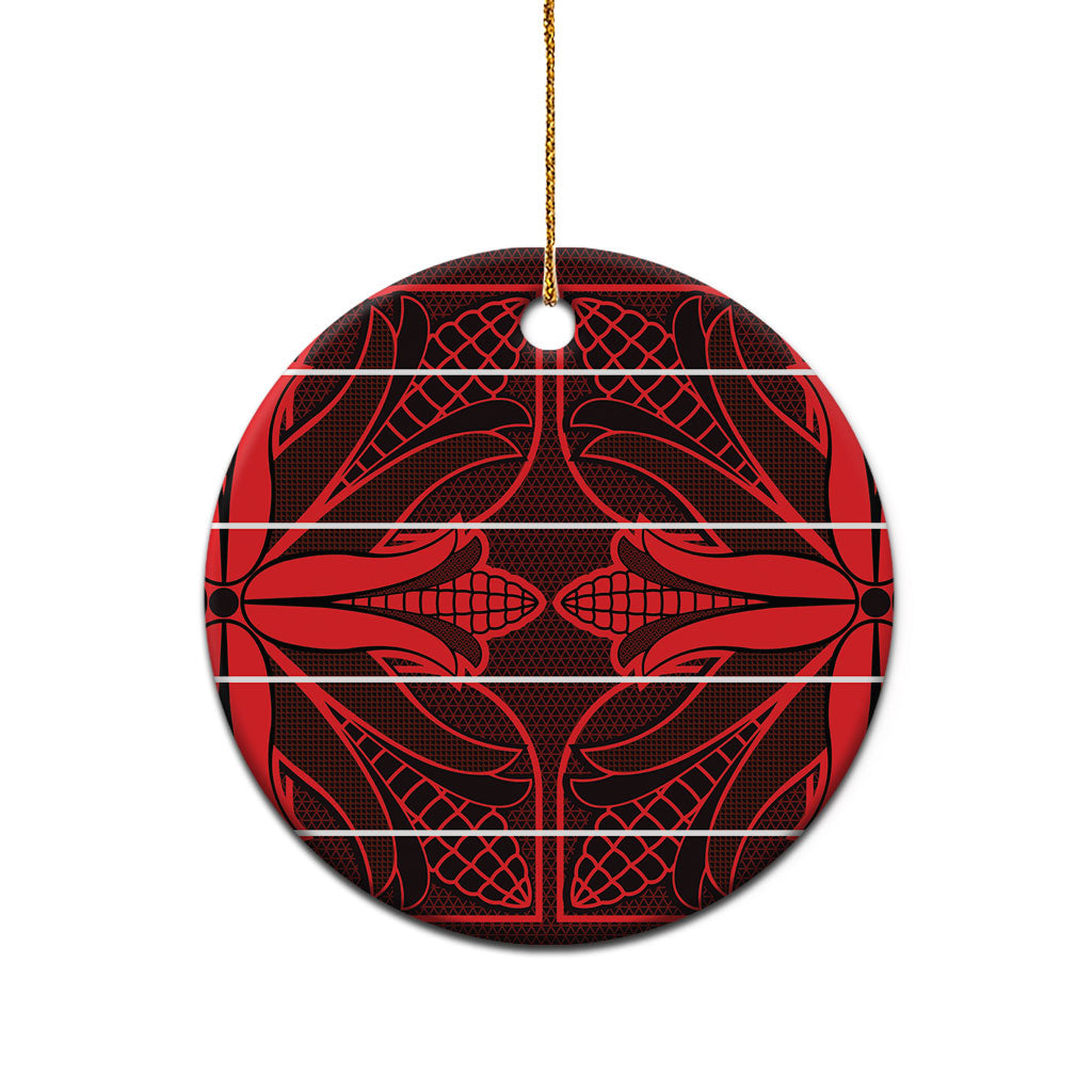 Scarlet Red Khotso Mojalefa Poone Ceramic Ornament Basotho Khotso Blanket Inspired
