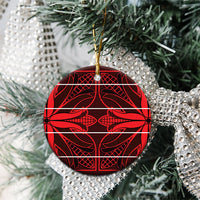 Scarlet Red Khotso Mojalefa Poone Ceramic Ornament Basotho Khotso Blanket Inspired